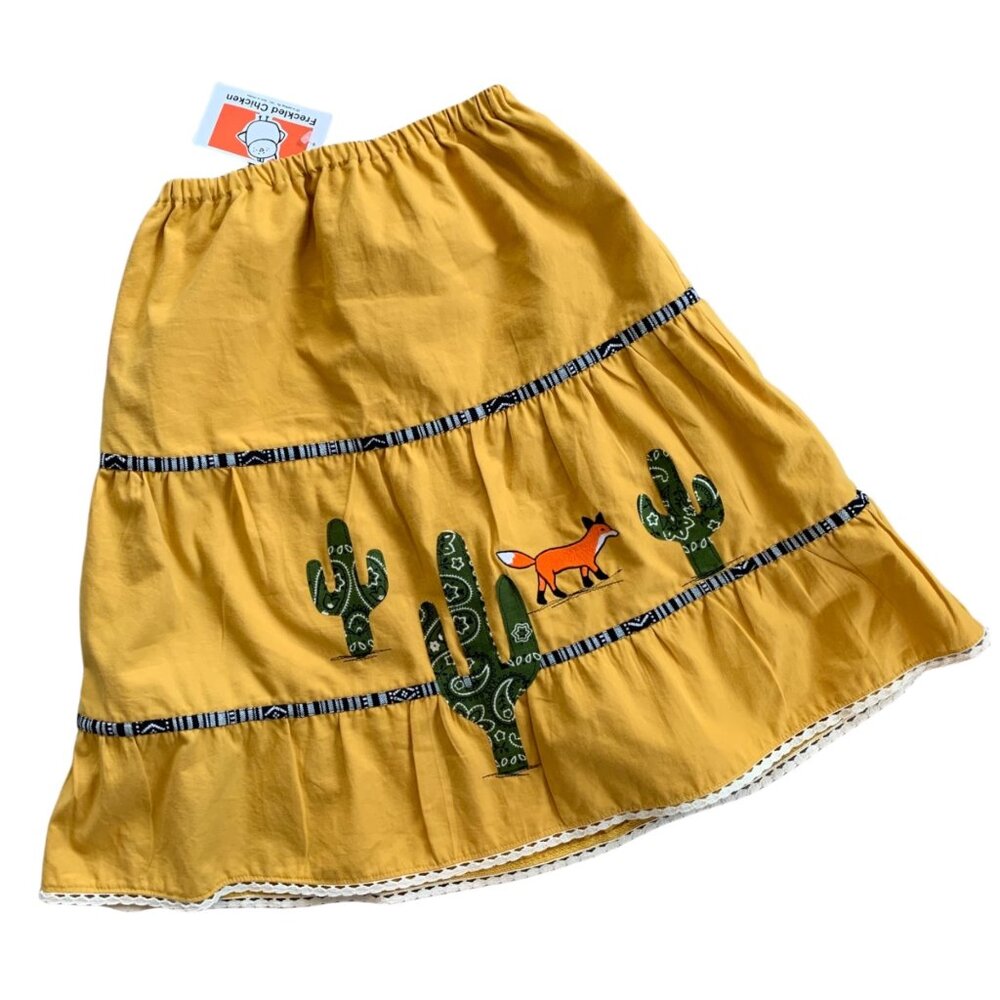 NWT Freckled Chicken Fox & Cactus Boho Midi Skirt 7